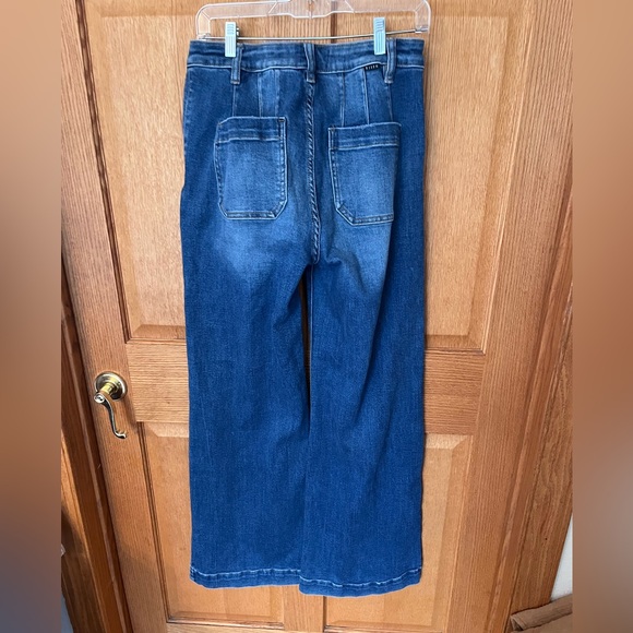 Risen, high rise Blue Wide-Leg Jeans - Picture 6 of 6